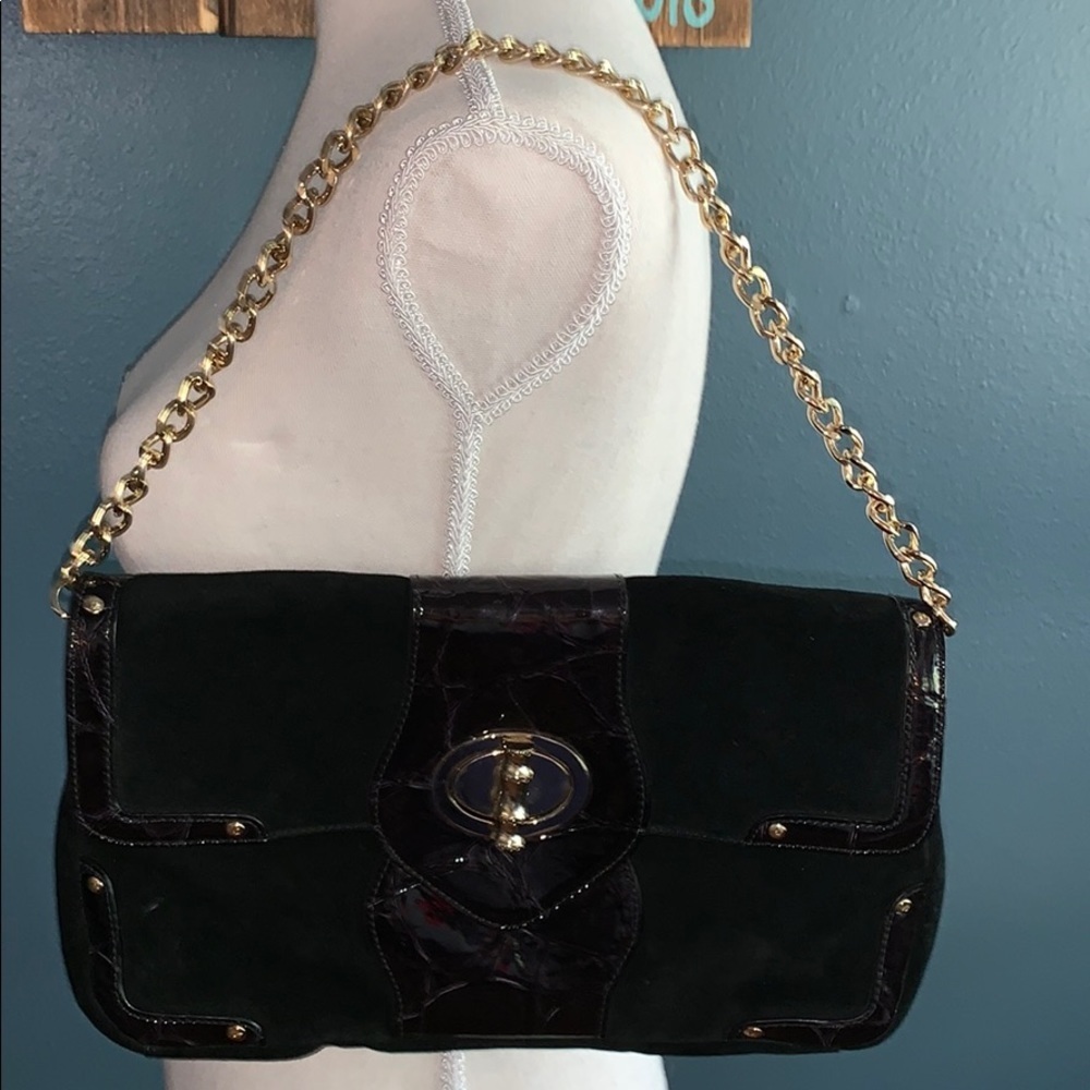 ELAINE TURNER Black Clutch/Shoulder Bag *EXCELLENT*